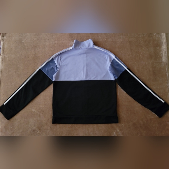 Adidas Girl Colorblock Violet Tone Jacket Size 16 - Picture 2 of 4